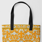 Tangerine Dream - Chinoiserie Tote Bag Black Handles Bags