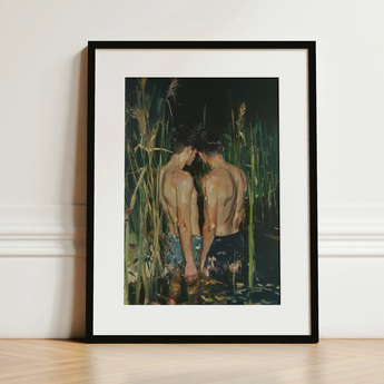 In Deep - Gay Asian Lovers Art Print / Canvas, Gay Asian Lovers, Art Print, Small Harbor