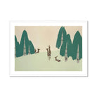 Deer - Kamisaka Sekka Woodland Forest Art Print, Framed Deer Tree Painting