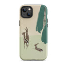 Deer from Momoyogusa Kamisaka Sekka Iphone Case, 14 Plus / Matte, Deer Themed Phone Case