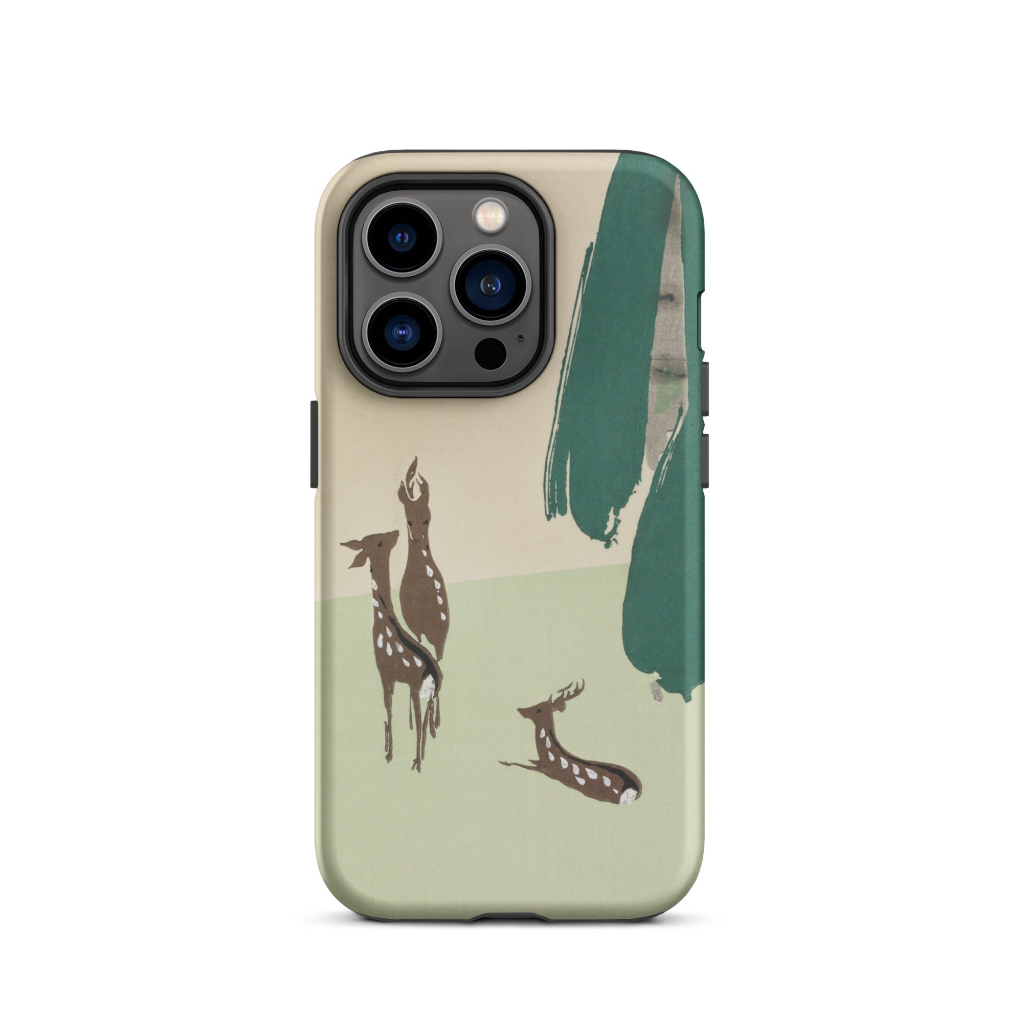 Deer from Momoyogusa Kamisaka Sekka Iphone Case, 14 Pro / Matte, Deer Themed Phone Case