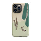 Deer from Momoyogusa Kamisaka Sekka Iphone Case, 14 Pro Max / Matte, Phone Case Deer Design
