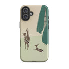 Deer from Momoyogusa Kamisaka Sekka Iphone Case, 16 Plus / Matte, Phone Case Deer Illustration