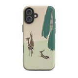 Deer from Momoyogusa - Kamisaka Sekka Iphone Case, 16 Plus / Matte, Phone Case Deer Illustration