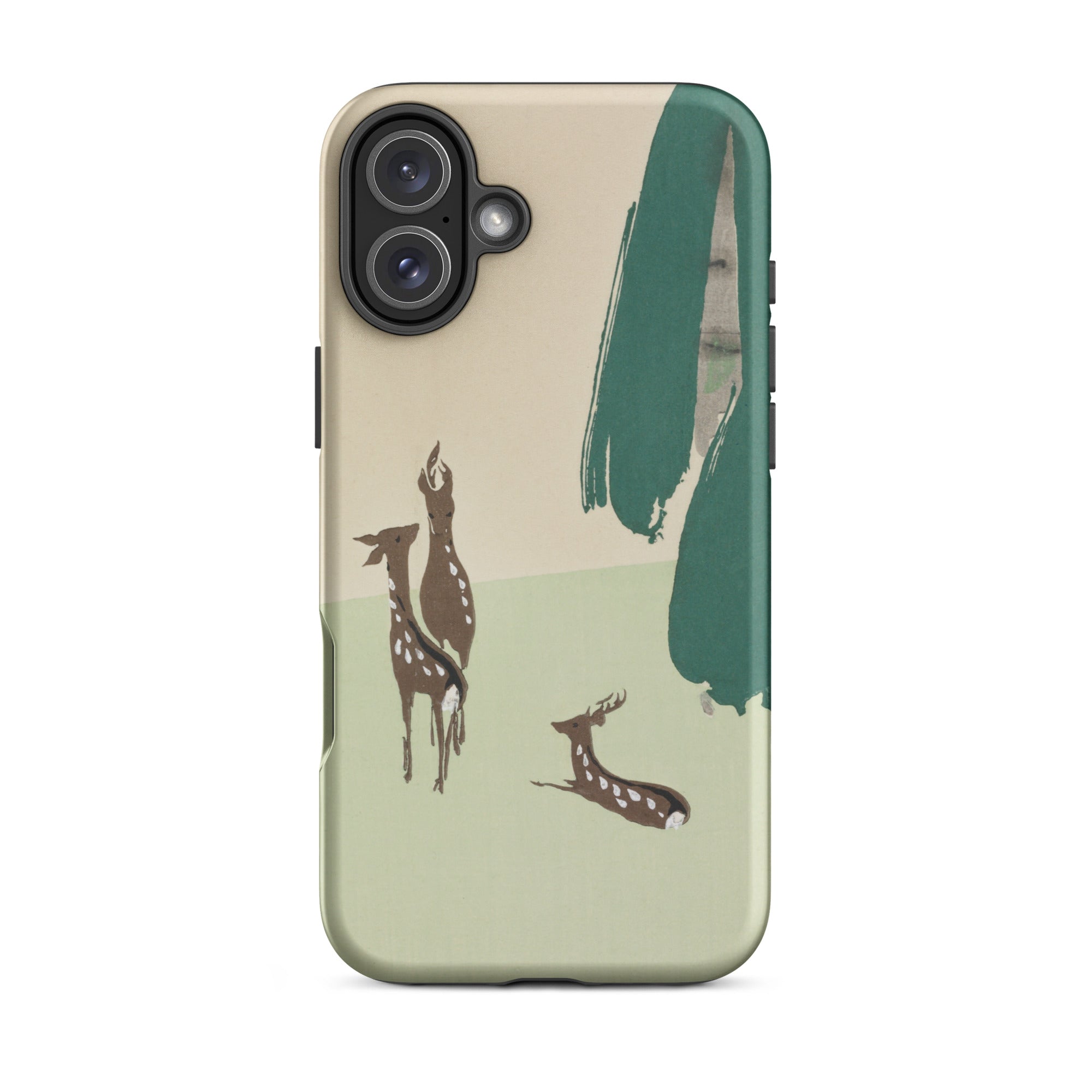 Deer from Momoyogusa Kamisaka Sekka Iphone Case, 16 Plus / Matte, Phone Case Deer Illustration