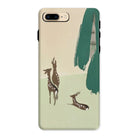Deer from Momoyogusa - Kamisaka Sekka Iphone Case, 8 Plus / Matte, Iphone Case Minimalist Design Deer Silhouettes Green Brush