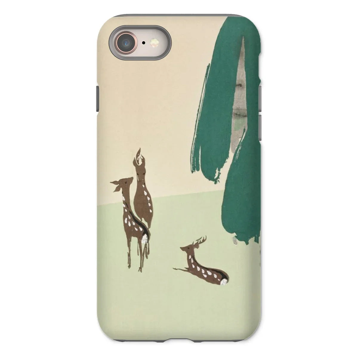 Deer from Momoyogusa - Kamisaka Sekka Iphone Case, 8 / Matte, Kite-952655589, Phone Case Minimalist Design Deer