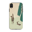 Deer from Momoyogusa - Kamisaka Sekka Iphone Case, Xr / Matte, Phone Case Minimalist Deer Artwork Brown Green Brush