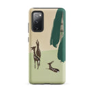 Deer from Momoyogusa Kamisaka Sekka Samsung Case, Galaxy S20 Fe / Matte, Phone Case Nature Inspired Design Deer Abstract Green Shapes