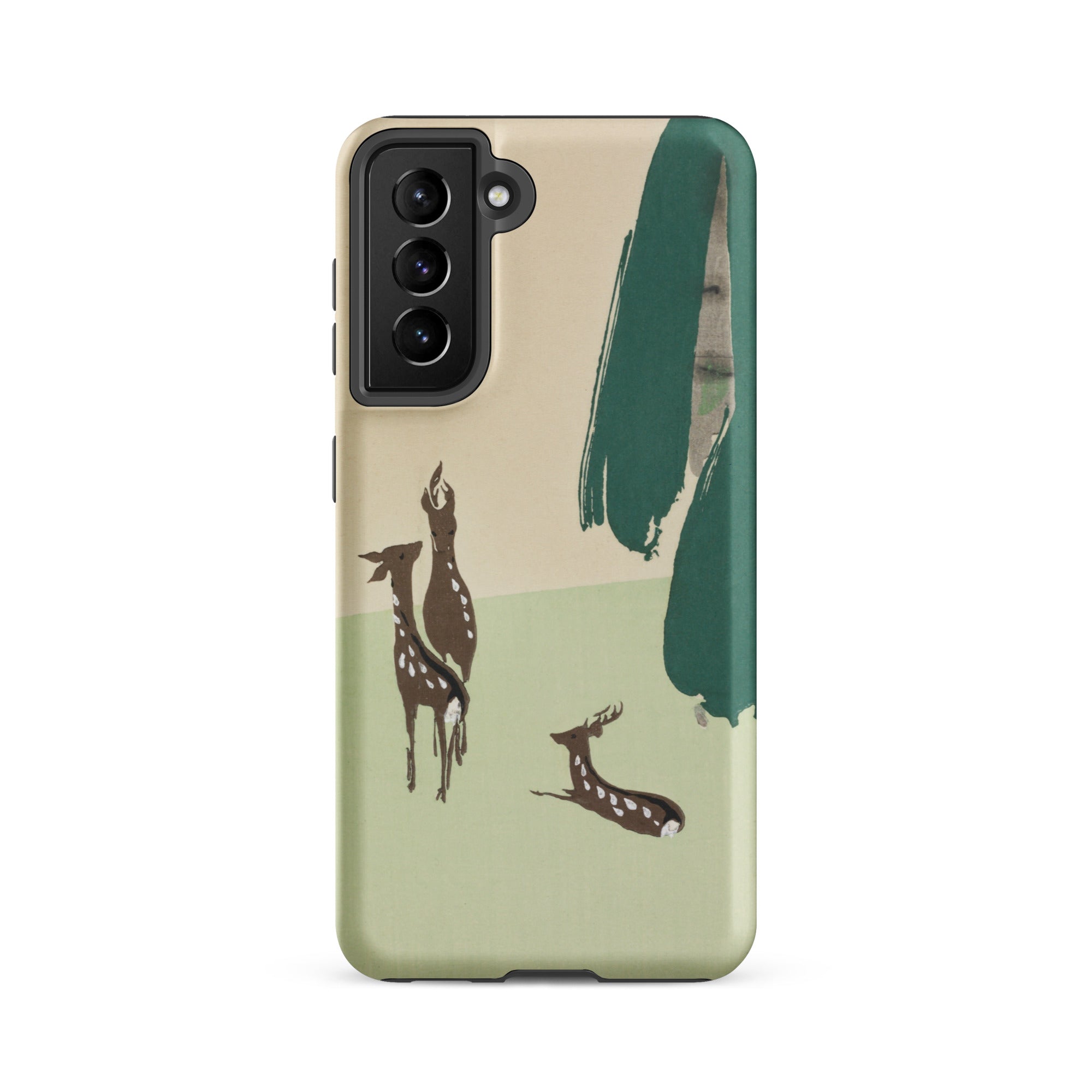 Deer from Momoyogusa Kamisaka Sekka Samsung Case, Galaxy S21 Fe / Matte, Smartphone Case Artistic Deer Tree Design
