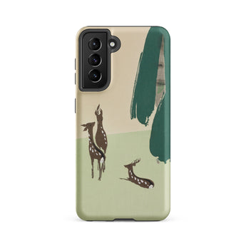 Deer from Momoyogusa - Kamisaka Sekka Samsung Case, Galaxy S21 Fe / Matte, Smartphone Case Artistic Deer Tree Design