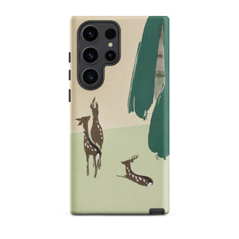 Deer from Momoyogusa - Kamisaka Sekka Samsung Case, Galaxy S23 Ultra / Matte, Phone Case Nature-inspired Design Deer Abstract Brushstrokes