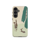 Deer from Momoyogusa Kamisaka Sekka Samsung Case, Galaxy S24 / Matte, Phone Case Nature Inspired Design Deer Trees