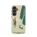 Deer from Momoyogusa - Kamisaka Sekka Samsung Case, Galaxy S25 / Matte, Phone Case Nature-inspired Design Deer Abstract Trees