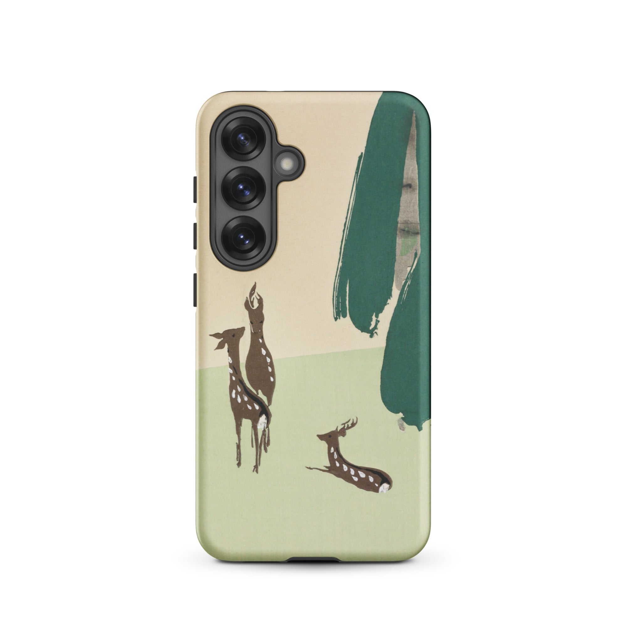 Deer from Momoyogusa Kamisaka Sekka Samsung Case, Galaxy S25 / Matte, Phone Case Nature Inspired Design Deer Abstract Trees