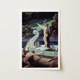 Departure from the Land of Cyclops - Friedrich Preller Elder Art Print / Canvas Framed Classical Scene Nude Figures Boat, Paints Odysseus,