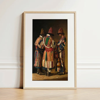 Dervishes in Festive Attire - Vasily Vereshchagin Art Print / Canvas, 12x18’’ / 31x46cm / Natural Frame / Matboard, Posters Prints & Visual