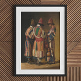 Dervishes in Festive Attire - Vasily Vereshchagin Art Print / Canvas, 20x30’’ / 51x76cm / Black Frame / Matboard, Posters Prints & Visual