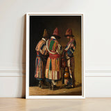 Framed Art Print Three Figures Ornate Colorful Traditional Vasily Vereshchagin’s Dervishes, Whirling Color, Mystic Devotion