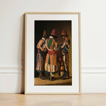 Dervishes in Festive Attire - Vasily Vereshchagin Art Print / Canvas Framed Three Figures Ornate Colorful Traditional Vereshchagin’s,