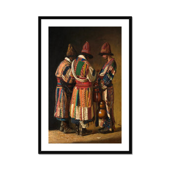 Dervishes in Festive Attire - Vasily Vereshchagin Art Print, Framed Painting Three Men Traditional Clothing
