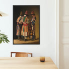 Dervishes in Festive Attire Vasily Vereshchagin Framed Canvas, Framed Artwork Three Figures Traditional Native American Dress