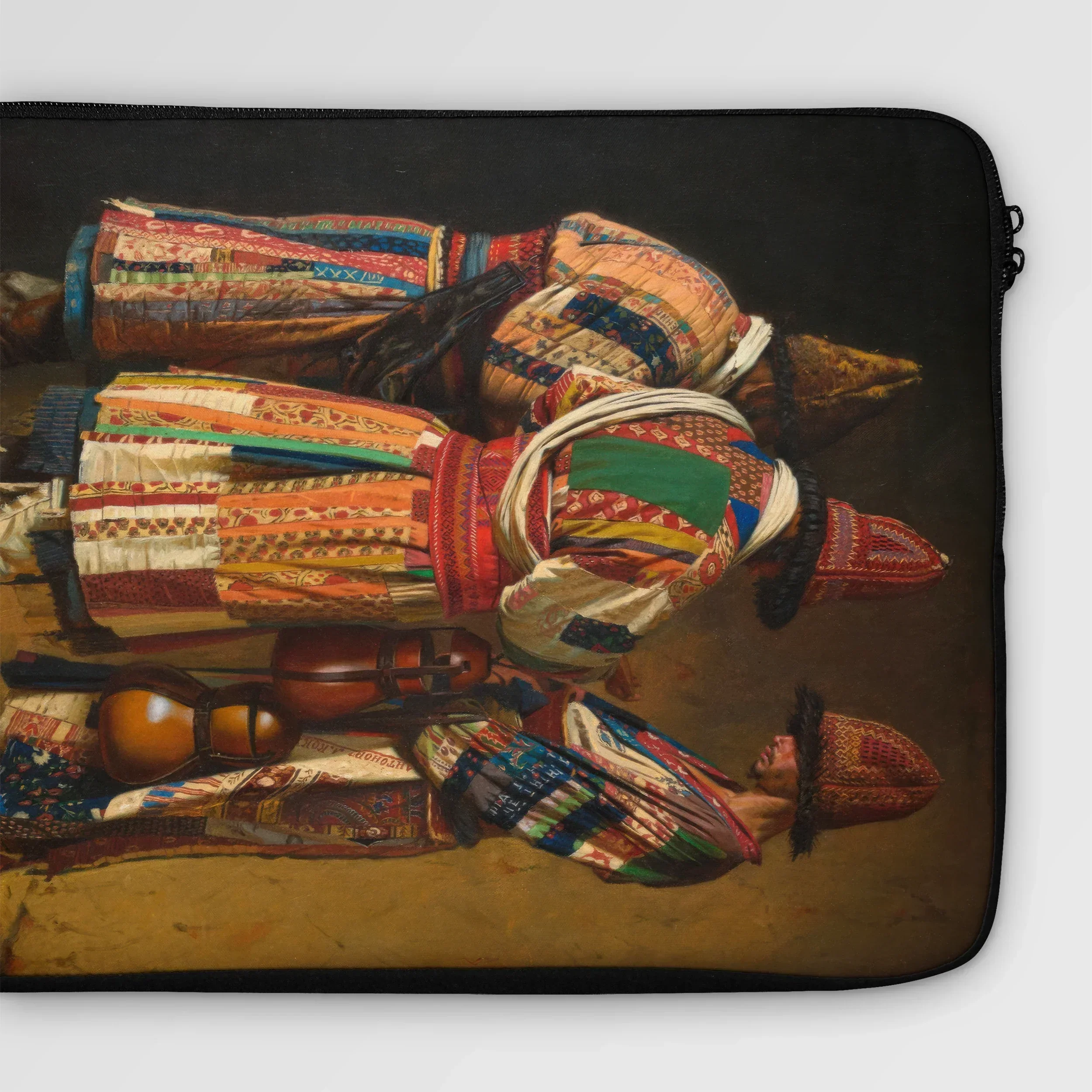 Dervishes in Festive Attire - Vasily Vereshchagin Laptop Sleeve, Laptop Sleeve Colorful Print Traditional African Dolls