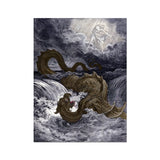 Destruction of Leviathan - Gustave Dore Art Print, Detailed Biblical Scene Sea Monster (leviathan) Subdued Angel