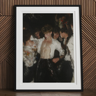 Devotion - Neo-baroque Gay Club Art Print, 12x16’’ / 31x41cm / Black Frame / 2’’ Matboard, Framed Art Print Shirtless Man Crowd