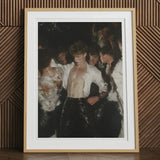 Devotion - Neo-baroque Gay Club Art Print, 12x16’’ / 31x41cm / Natural Frame / 2’’ Matboard, Framed Artwork Men Dark Crowded