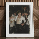Devotion - Neo-baroque Gay Club Art Print, 12x16’’ / 31x41cm / White Frame / 2’’ Matboard, White-framed Print Lively Party Scene