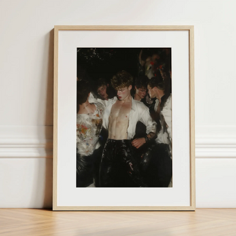 Devotion - Neo-baroque Gay Club Art Print / Canvas, 12x16’’ / 31x41cm / Natural Frame / Matboard, Posters Prints & Visual Artwork, Toby Leon