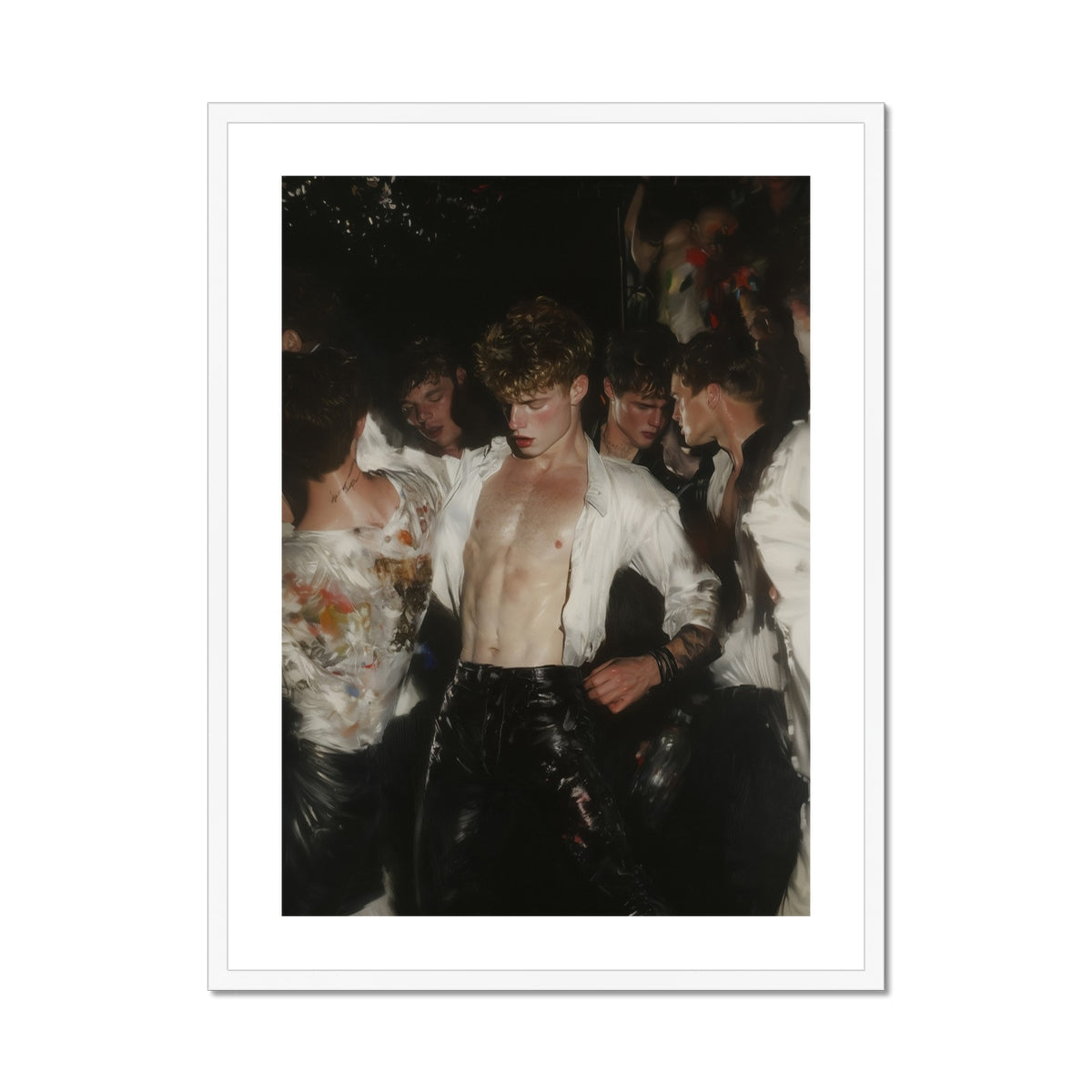 Devotion Neo Baroque Gay Club Art Print, Framed Art Print