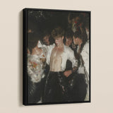 Devotion - Neo-baroque Underground Gay Bar Framed Canvas, Framed Oil Painting People Party