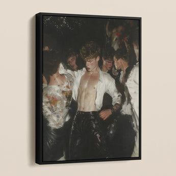 Devotion - Neo-baroque Underground Gay Bar Framed Canvas, Framed Oil Painting People Party