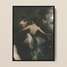 Dipping - Gay Ballet Punk Baroque Framed Canvas, Framed Painting Men Water