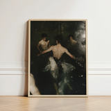Framed Art Print Dramatic Dark-toned Scene Figures Water Gay Grunge Baroque, Lumbar Dip Ballet, Deltoid Ridge