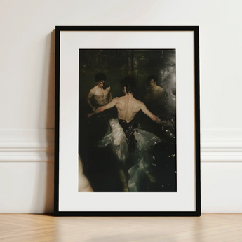 Dipping - Gay Grunge Baroque Ballet Art Print / Canvas, Gay Grunge Baroque, Lumbar Dip Ballet Art Print, Deltoid Ridge Grunge Baroque