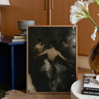 Dipping - Gay Grunge Baroque Ballet Art Print / Canvas, Gay Grunge Baroque, Lumbar Dip Ballet Art Print, Deltoid Ridge Grunge Baroque
