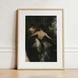 Dipping - Gay Grunge Baroque Ballet Art Print / Canvas, Gay Grunge Baroque, Lumbar Dip Ballet Art Print, Deltoid Ridge Grunge Baroque