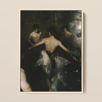 Dipping - Gay Grunge Baroque Ballet Art Print / Canvas, Gay Grunge Baroque, Lumbar Dip Ballet Art Print, Deltoid Ridge Grunge Baroque