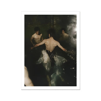 Dipping - Gay Grunge Baroque Ballet Art Print, Ballet Dancer Water