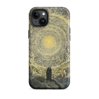 The Divine Comedy Paradiso - Gustave Dore Phone Case Iphone 15 Plus / Matte Phone Case Classical Illustration Two Figures Celestial Light