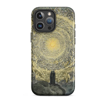 The Divine Comedy Paradiso - Gustave Dore Phone Case Iphone 16 Pro Max / Matte Iphone Phone Case Illustration Two Figures Celestial Light