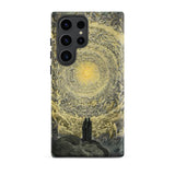 The Divine Comedy Paradiso - Gustave Dore Phone Case Samsung Galaxy S23 Ultra / Matte Black Phone Case Detailed Golden Gray Illustration