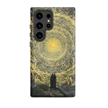 The Divine Comedy Paradiso - Gustave Dore Phone Case Samsung Galaxy S24 Ultra / Matte Black Phone Case Detailed Golden Dark-toned