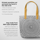 Divine Order - Black and White Islamic Pattern Tote Bag Bags