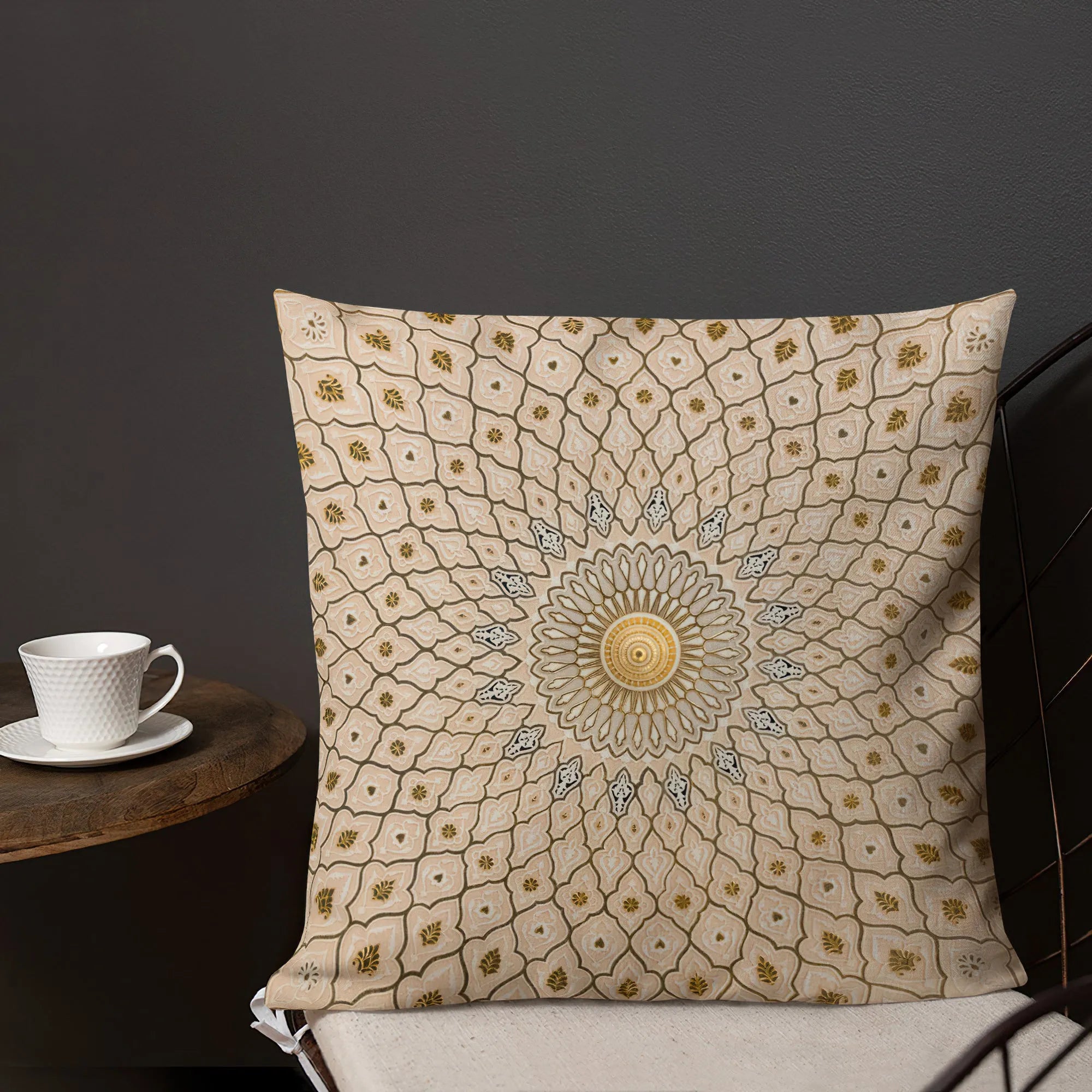Divine Order Cushion - Islamic Geometric Pattern Pillow - Throw Pillows - Aesthetic Art