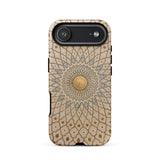 Divine Order - Islamic Geometric Art Phone Case Iphone 17 Air / Matte Beige Mandala Patterned Phone Case Gold Accents Textured Islamic