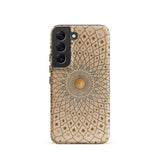 Divine Order - Islamic Geometric Art Samsung Case, Galaxy S22 / Matte, Phone Case Cream Gold Mandala Pattern